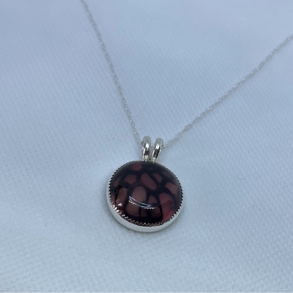 17Ct Dragon Vein Agate Pendant Handmade - Picture 2 of 4